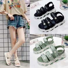 Sandal Nữ Fashion 3 Quai Hình Hoa Cúc Hottrend 2020 Đế Tripel Cao 4cm