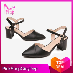 (Có mã miễn ship) Giày nữ, giày cao gót 5 phân bít mũi PinkShopGiayDep