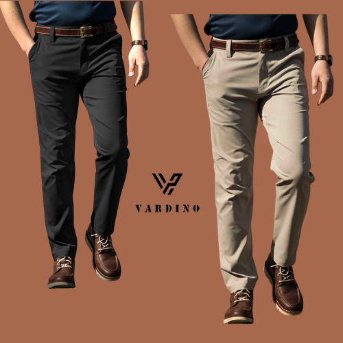 Quần kaki nam trung niên Vardino, quần nam kaki cao cấp công sở ống suông, form dáng rộng, ống rộng chất đẹp K01 – K05