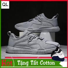 Giày Thể Thao Sneaker Nam, Vải Thoáng Khí, Đế Cao Su Nguyên Khối Chắc Chắn- QL-JD888+ Tặng Tất Cotton