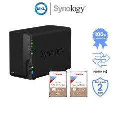 Combo Thiết bị lưu trữ NAS Synology DS220+ kèm 2 ổ cứng Toshiba NAS N300 4TB – Hàng chính hãng