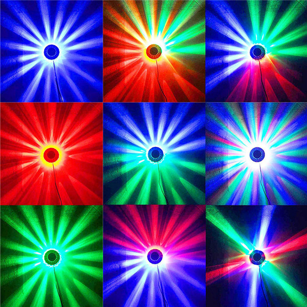 Angelila Đèn LED Tiệc Nhấp Nháy DJ Đèn Sàn Nhảy RGB Đầy Màu Sắc Hướng Dương UFO Mini Đèn Led...