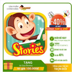 Monkey Stories 1 năm – Truyện tương tác Phát triển toàn diện 4 kỹ năng tiếng Anh