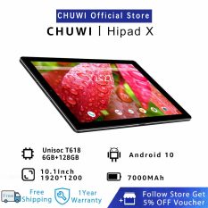 CHUWI Hàng chính hãng Máy tính bảng Hipad X hệ điều hành Android 10.0 OS, màn hình 10.1 inch Unisoc T618 bộ xử lý Octa Core LPDDR4X bộ nhớ trong 6GB bộ nhớ ngoài 128GB UFS 2.1, sim kép hỗ trợ 4G LTE mạng di động 2.4/5G Wifi định vị GP