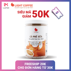 [SIÊU MÃ GIẢM 50K] Cà phê sữa hòa tan 3in1 Light Coffee đậm vị, thơm ngon , đặc biệt chỉ kết hợp đúng 3 thành phần cà phê, đường, sữa , không hóa chất, không hương liệu – hũ 500g