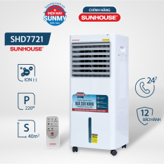 Quạt hơi nước Sunhouse SHD7721 220W 40m2 30L , quạt điều hoà máy làm mát không khí sunhouse – bảo hành 12 tháng – Hàng trưng bày 98%