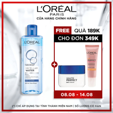 Nước tẩy trang đa năng 3-in-1 L’Oreal Paris Micellar làm sạch sâu 400ml (xanh dương đậm)