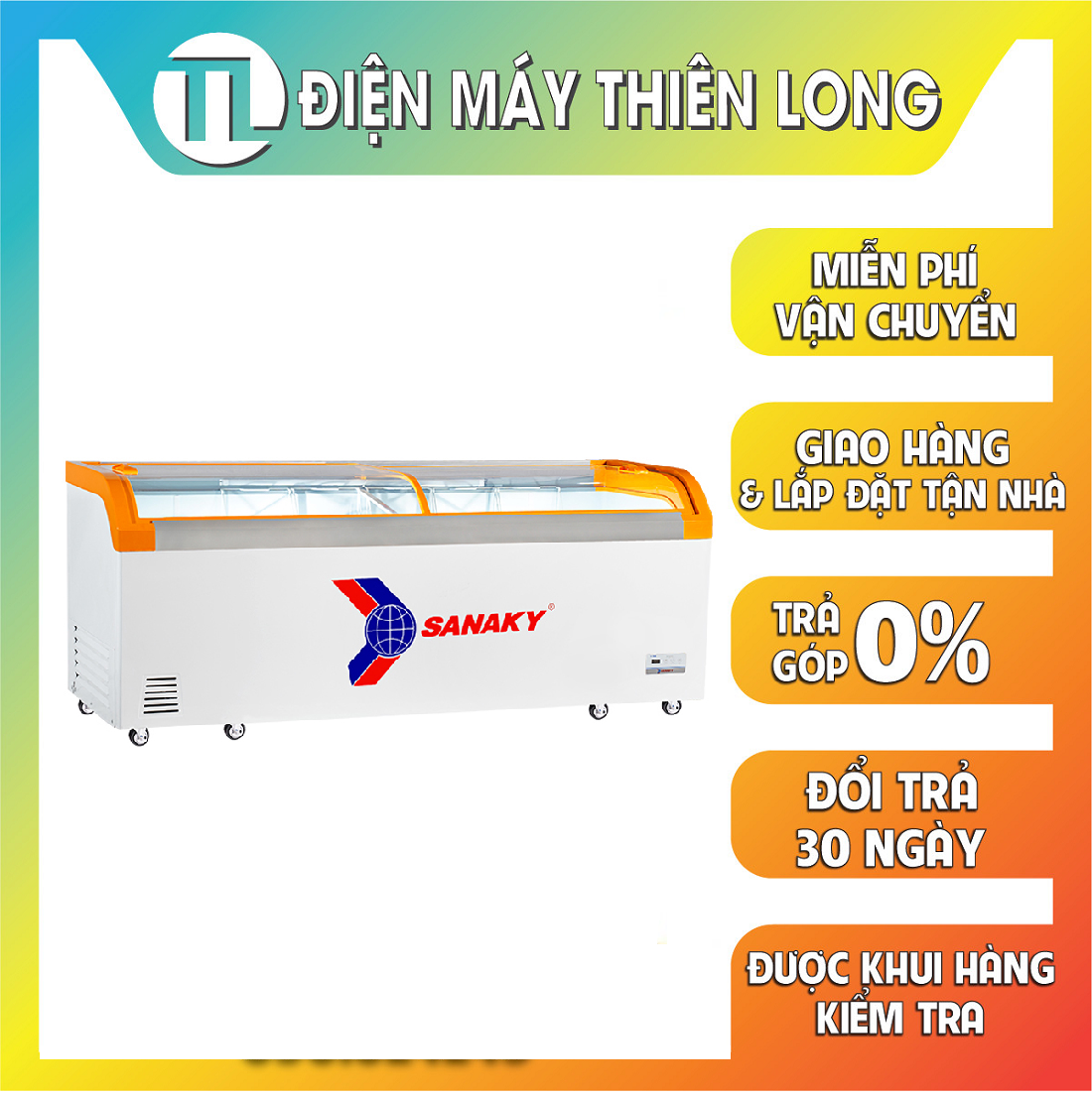 [HCM] [Trả Góp] Tủ Đông Trưng Bày Sanaky VH-1099KA 750 lít – Loại tủ: Tủ đông nắp kính 1 ngăn 2 cánh