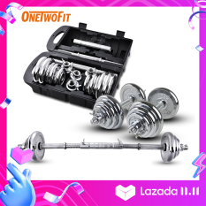 OneTwoFit tạ tay 20kg barbell Dumbbell Weight Barbell bar , Bộ đĩa tạ tập gym OT010