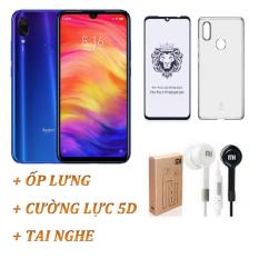 Xiaomi Redmi Note 7Ram 3GB 32GB + Ốp lưng + Cường lực 5D Full màn + Tai nghe – Hàng nhập khẩu
