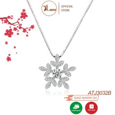 Dây chuyền bạc S925 Ý, mặt Nữ Bông Tuyết Trắng ATJ2043A -Trang Sức 𝐀𝐍𝐓𝐀 𝐉𝐞𝐰𝐞𝐥𝐫𝐲