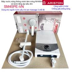 Máy nước nóng Ariston trực tiếp có bơm Ariston Aures SM45PE (có bơm), máy tắm nước nóng nước mạnh sử dụng tốt