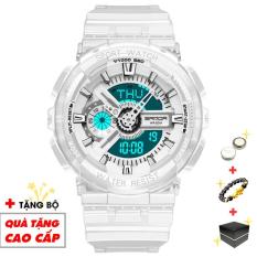 Đồng hồ nam SANDA SAM03 dây trong suốt chạy hai máy đẳng cấp