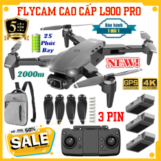 Drone camera 4k, Flycam L900 Pro SE G.P.S, Máy Bay Flycam, Mini Drone 4k Camera, Flycam Mini Giá Rẻ, Playcam, Flaicam, Fly cam có cảm biến vật cản, động cơ không chổi than, bay 25 phút, tầm xa 1500m