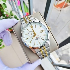 Đồng hồ Nam Orient Automatic FAL00001W0 Mặt trắng,Demi vàng,Lịch ngày-Máy cơ tự động-Dây kim loại cao cấp-Size 42mm