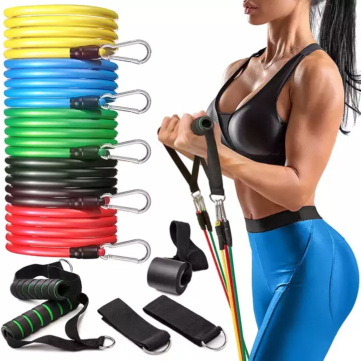 Bộ 5 Dây Ngũ Sắc Đàn Hồi Tập Thể Hình, Tập Gym Fuzy Tập Full Body - Chính Hãng