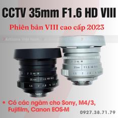 FREESHIP Ống kính CCTV 35mm F1.6 HD Phiên bản VIII 2023 – Dành cho máy ảnh ngàm Sony, Fujifilm, Canon EOS M và M4/3