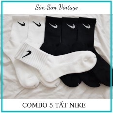 5 ĐÔI Tất Vớ NIKE CAO CỔ THỂ THAO NAM Xuất Nhật – Combo 5 đôi vớ Nam cao cổ chữ NIKE đá bóng xuất Nhật