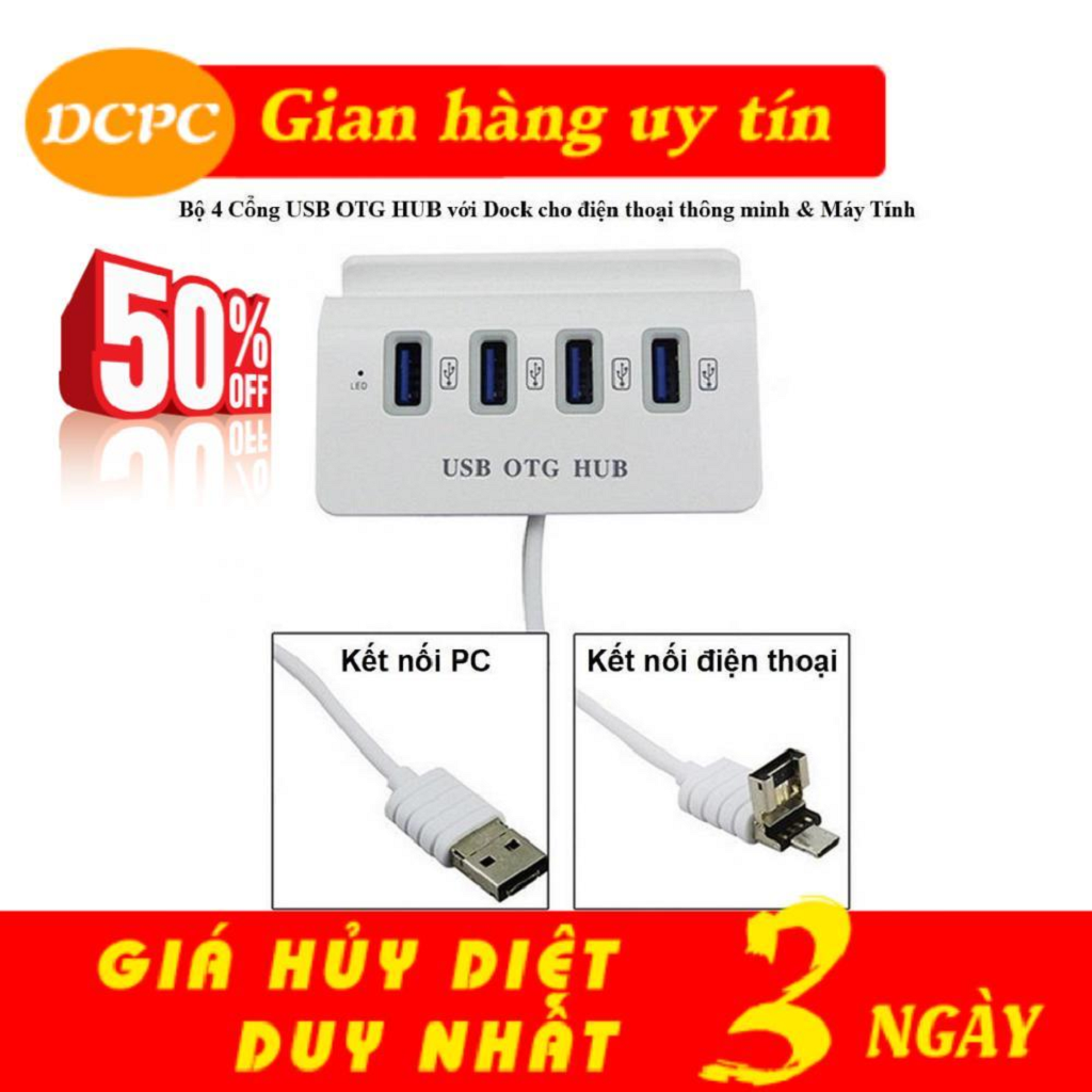 Bộ Chia 4 Cổng USB OTG HUB HUB USB OTG CAO CẤP – THIẾT BỊ KẾT NỐI ĐIỆN THOẠI VỚI BÀN PHÍM VÀ CHUỘT KẾT NỐI CHUỘT VÀ BÀN PHÍM CÙNG LÚC VỚI ĐIỆN THOẠI