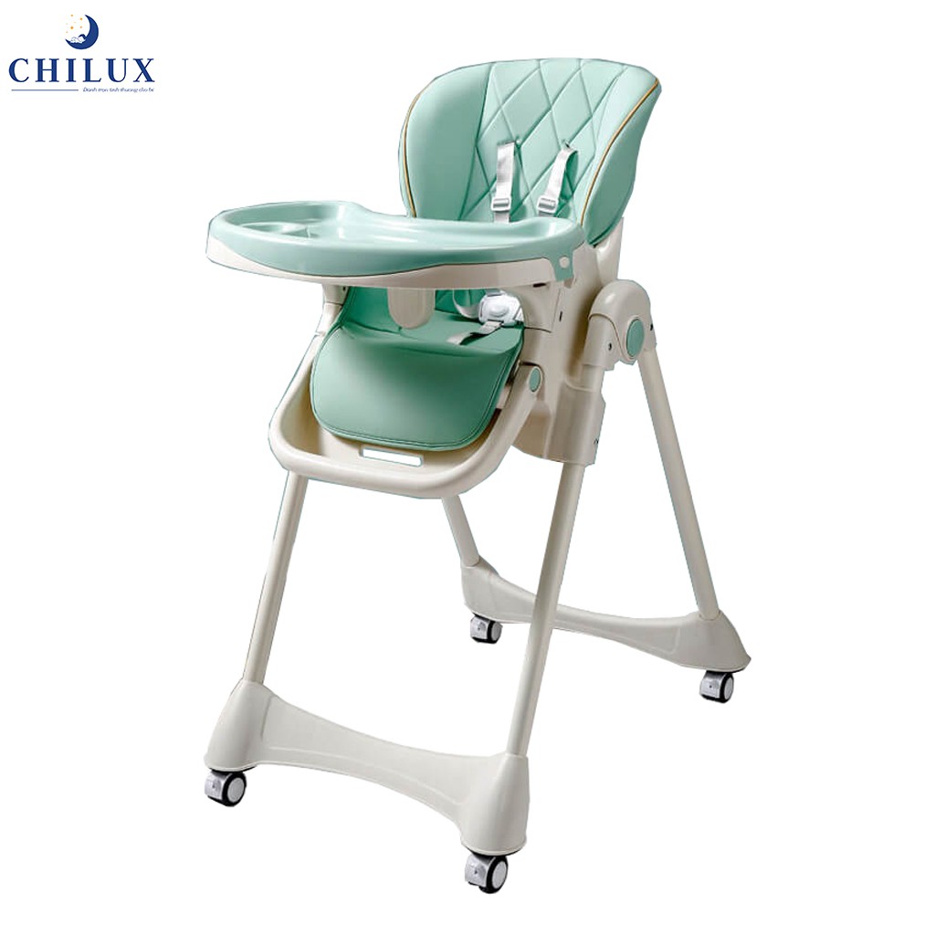 Ghế ăn dặm cho trẻ em cao cấp Chilux Grow V - Có khoá bánh xe, điều chỉnh độ cao...