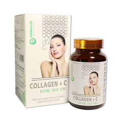 Viên uống đẹp da Collagen +C Hộp 60 viên bổ sung Collagen và Vitamin A E C giảm thâm nám tàn nhang, ngừa nếp nhăn, chống lão hóa