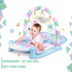 (Sỉ) Thảm nằm chơi nhạc phát triển trí tuệ cho bé yêu hình hươu – Chân màu xanh biển