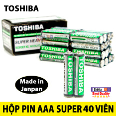 Pin AAA Toshiba Hộp 40 Viên – Pin Tiểu Nhỏ – Pin Đũa – Pin AAA – Dùng Cho TV, Điều Hòa, Đồ Chơi, Đồ Dùng Điện,…
