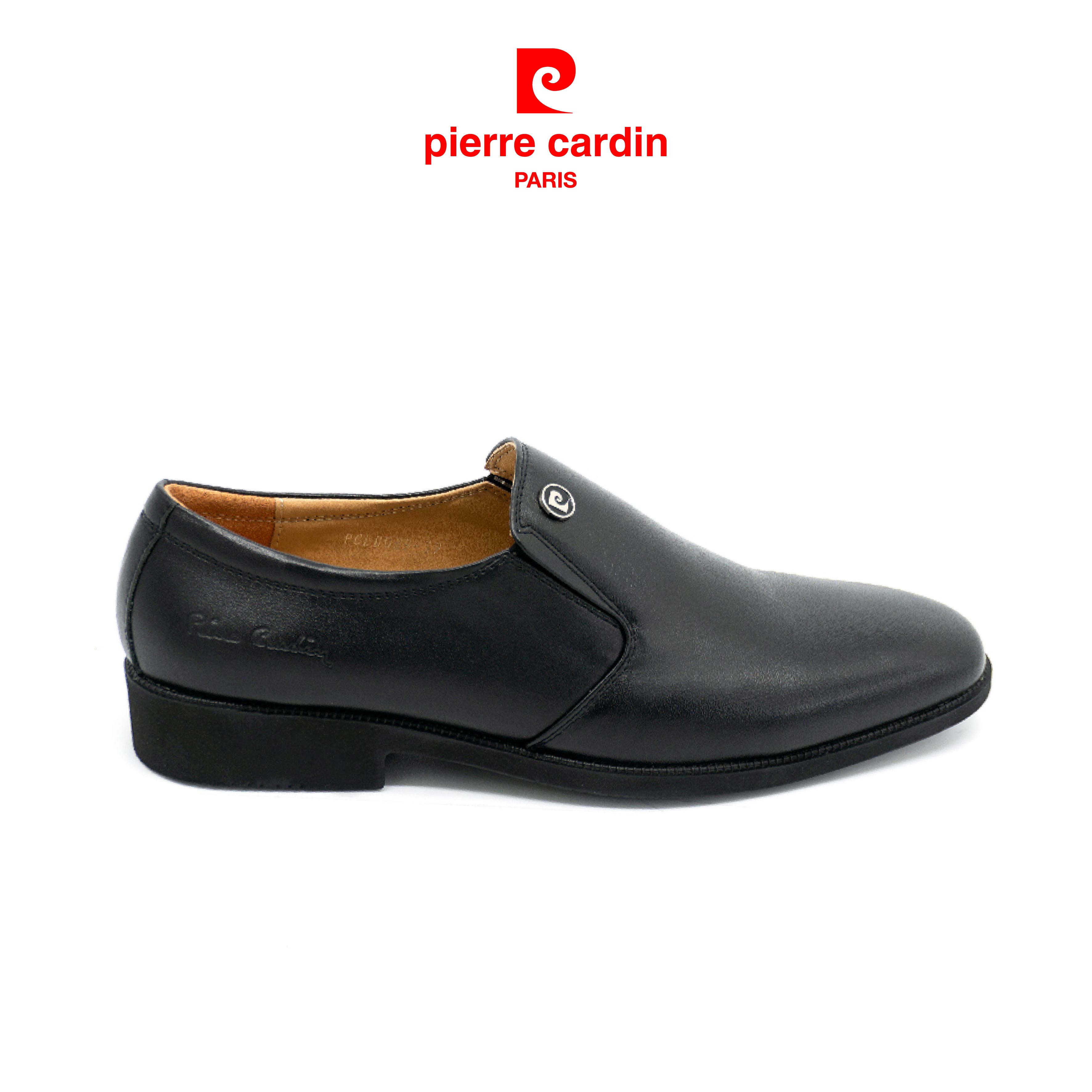 Giày tây nam không dây Pierre Cardin da thật nhập khẩu thiết kế, đế giày xẻ rãnh chống trượt, dáng...