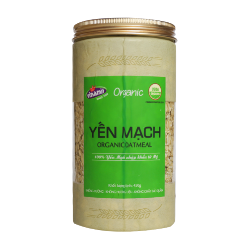 Bột yến mạch VINAMIT ORGANIC 450g (Lon)