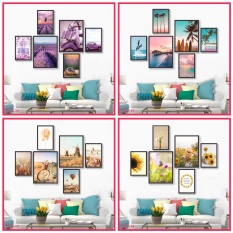 Sét 6 bức tranh treo tường mẫu mới trang trí nhà cửa, decor phòng khách, tranh dán tường , canvas, có sẵn keo T7