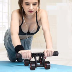 Con lăn tập cơ bụng Ab dụng cụ tập gym 2 bánh xe tập bụng giảm mỡ tặng kèm thảm con lăng giảm eo chịu lực tốt bền bỉ (có video và ảnh thật)