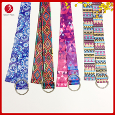 Dây tập yoga Queen Yoga in hoa văn cao cấp – Yoga strap