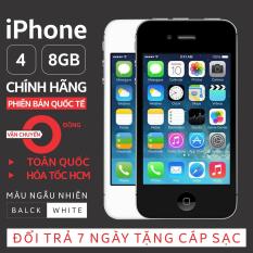 Điện thoại IPHONE 4 – 8GB giá rẻ – Phiên bản quốc tế – Chính hãng Apple – Bao đổi trả (Màu ngẫu nhiên trắng/đen) – Tặng cáp sạc