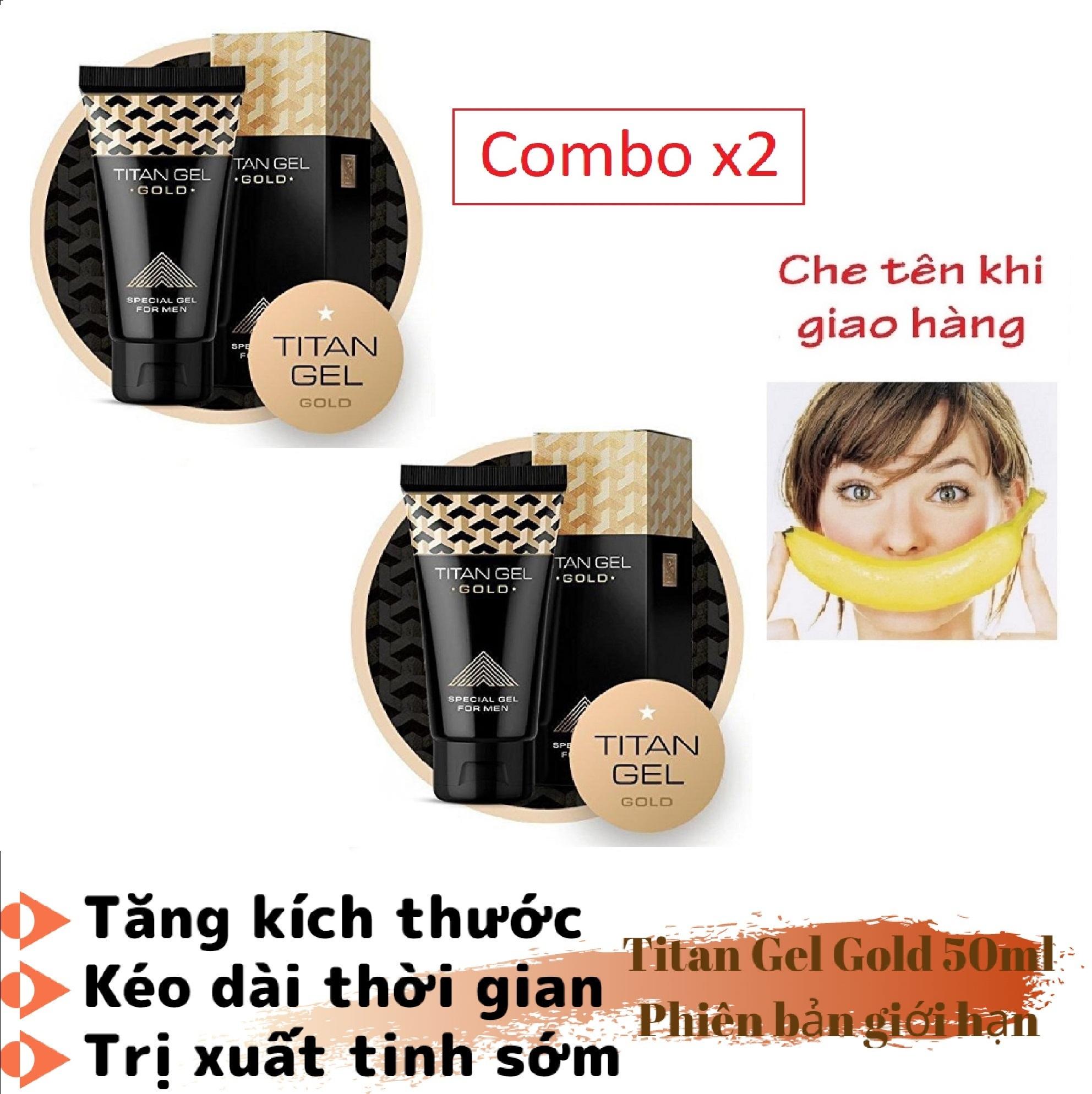 Combo x2 (Hàng chuẩn Nga) Titan-Gel GOLD phiên bản giới hạn - tăng kích thước, tăng cường sinh lý nam...