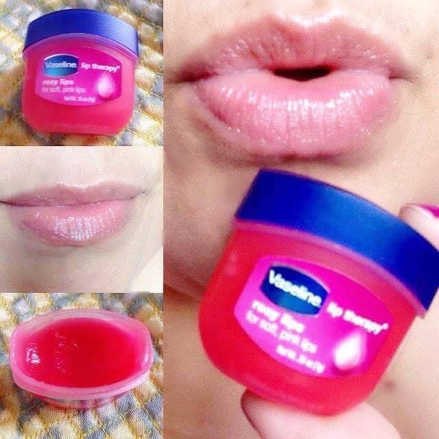 Sáp Son Dưỡng Môi Vaseline Mùi Hoa Hồng Lip Therapy Rosy Lips 7g dưỡng môi hồng min màng chống khô...