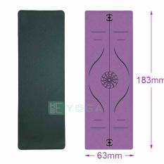 Thảm Tập Yoga Định Tuyến TPE 6mm và 8mm 1 Lớp Cao Cấp Kèm Túi