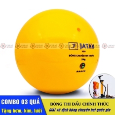 Combo 03 Quả Bóng Chuyền Hơi Thi Đấu Loại 200g và 250g – Tặng bơm tay mini, kim inox và lưới bóng