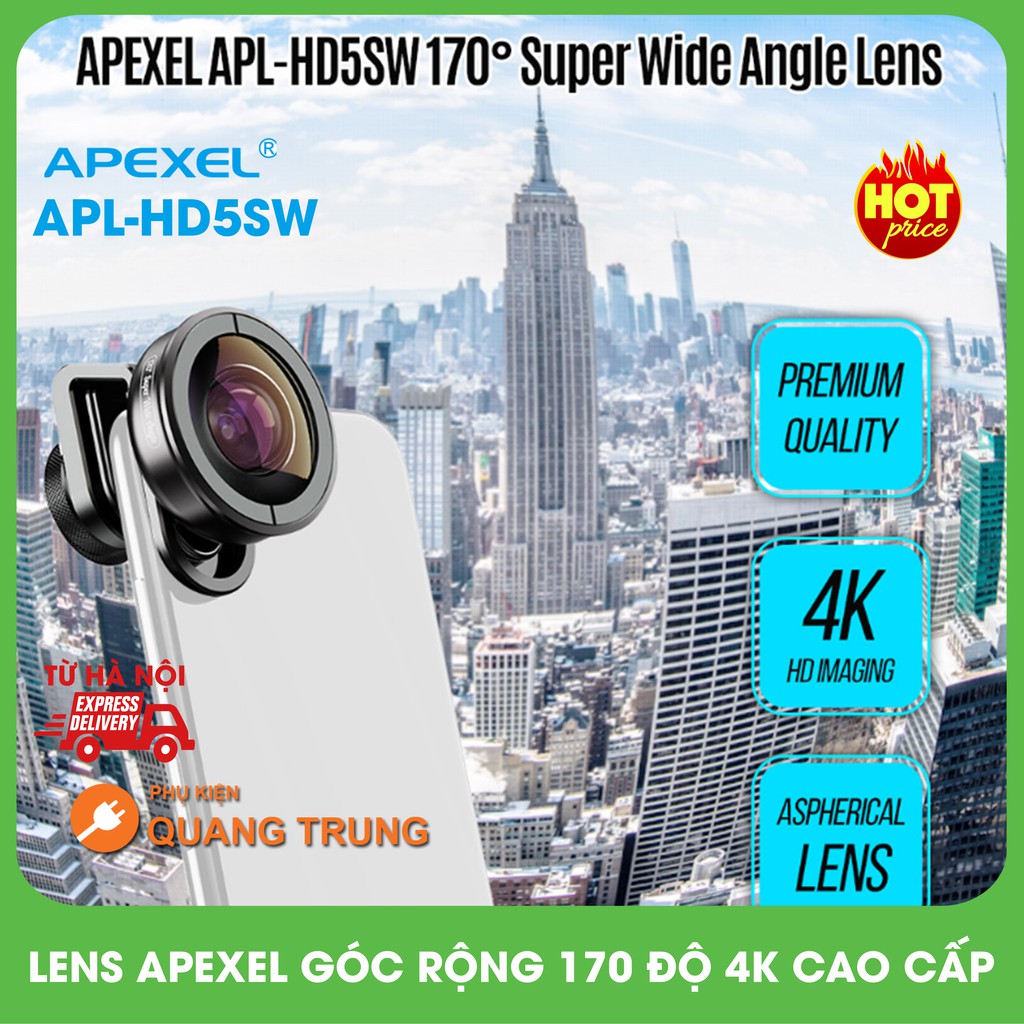 Bộ ống kính chụp ảnh,lens chụp ảnh apexel dành cho mọi loại điện thoại,len góc siêu rộng 170 độ,chất lượng...