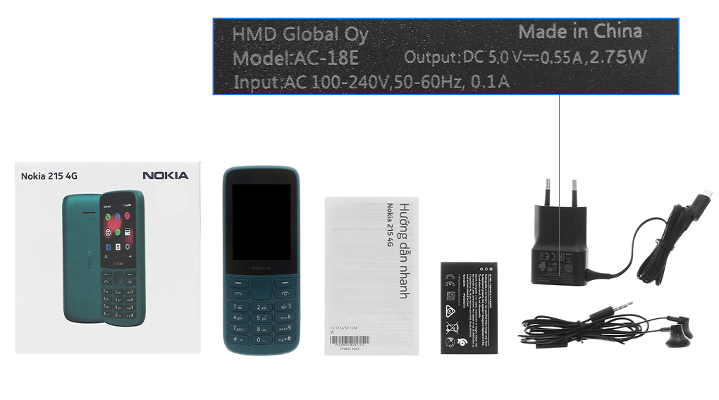 Điện Thoại Nokia 215 4G - Hàng Chính Hãng, Mới 100%, Nguyên Seal | Bảo hành 12 tháng