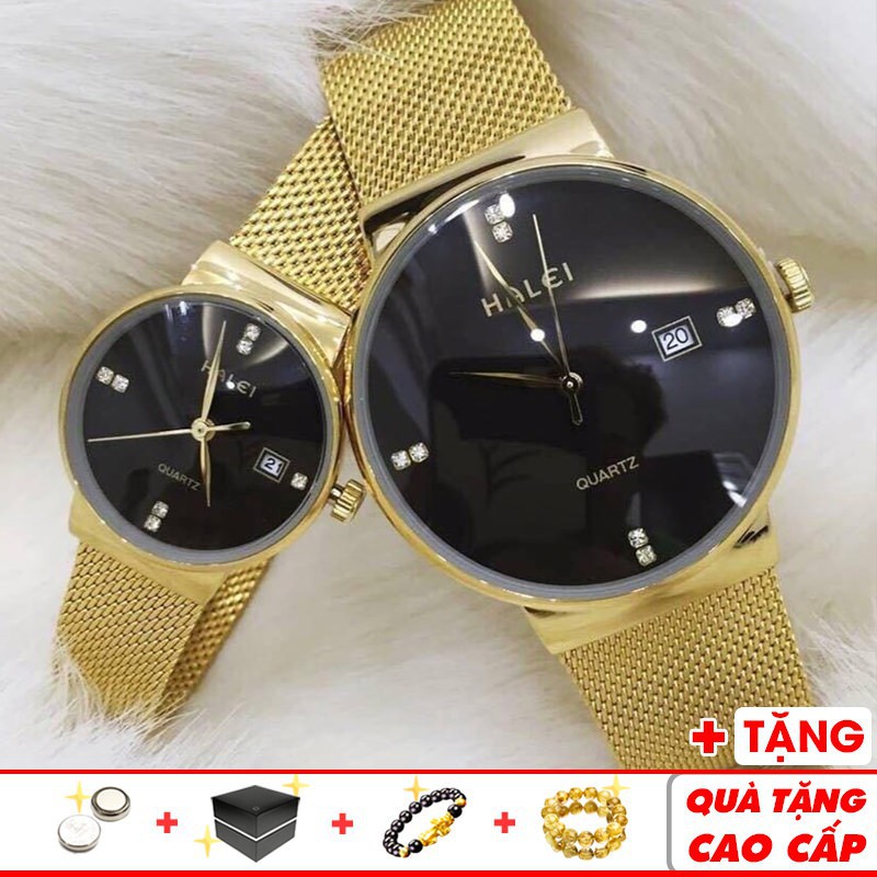 Đồng hồ cặp đôi Halei 6868 thời trang cao cấp chính hãng dây thép lụa đẳng cấp - Đồng Hồ...