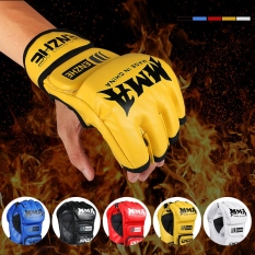 Grappling MMA Glove PU Punching Bag Thick Boxing Half finger Sanda Taekwondo Fight Gloves Professional TKD Training Equipment