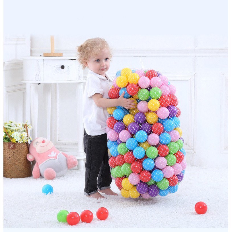 Túi 100 quả bóng nhựa nhiều màu, banh nhựa cho bé thỏa sức vui chơi[ Hot 2022 ] hàng Việt...