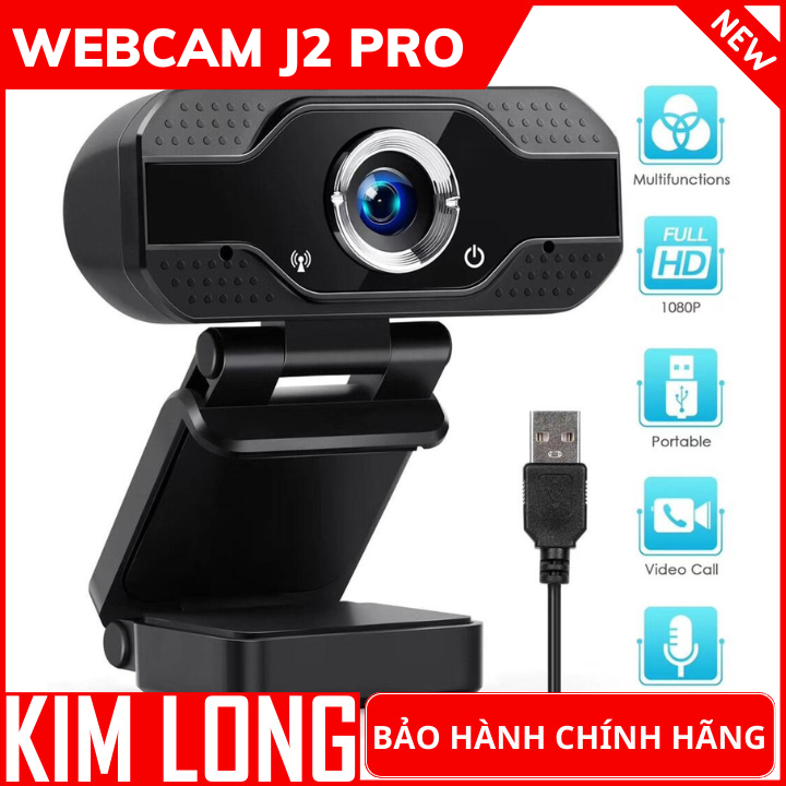 Webcam máy tính J2 PRO 1080P HD HDR Có Mic để truyền phát video phục vụ hội họp trực tuyến, chơi game, giải trí