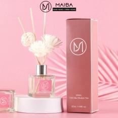 Tinh dầu thơm thiên nhiên 50ml để phòng que gỗ tự khuếch tán thanh lọc khử mùi không khí màu hồng – MAIBA