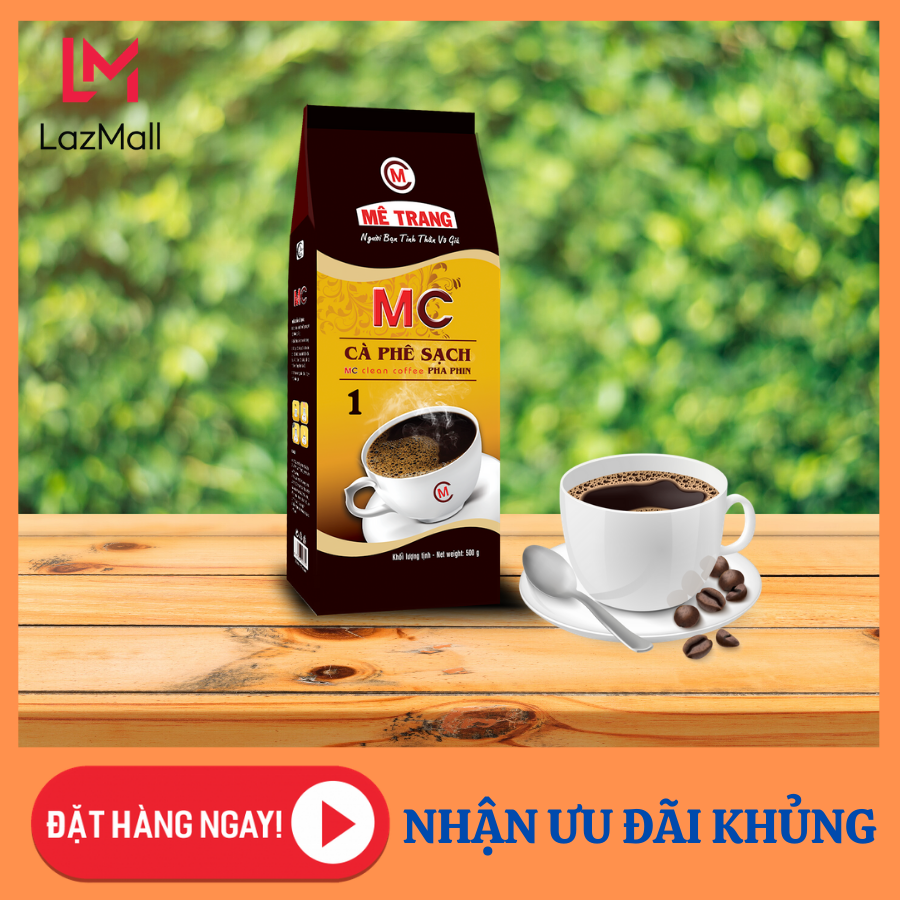 Cà Phê Sạch Mê Trang 1 (MC1) – Túi 500g Cà phê nguyên chất – pha phin