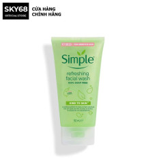Gel Rửa Mặt Simple Dịu Nhẹ Cho Da Nhạy Cảm Kind To Skin Refreshing Facial Wash 150ml