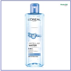 Nước tẩy trang L’Oreal Paris Micellar Water 3 in1 95ml/400ml – Tươi mát ( xanh nhạt)