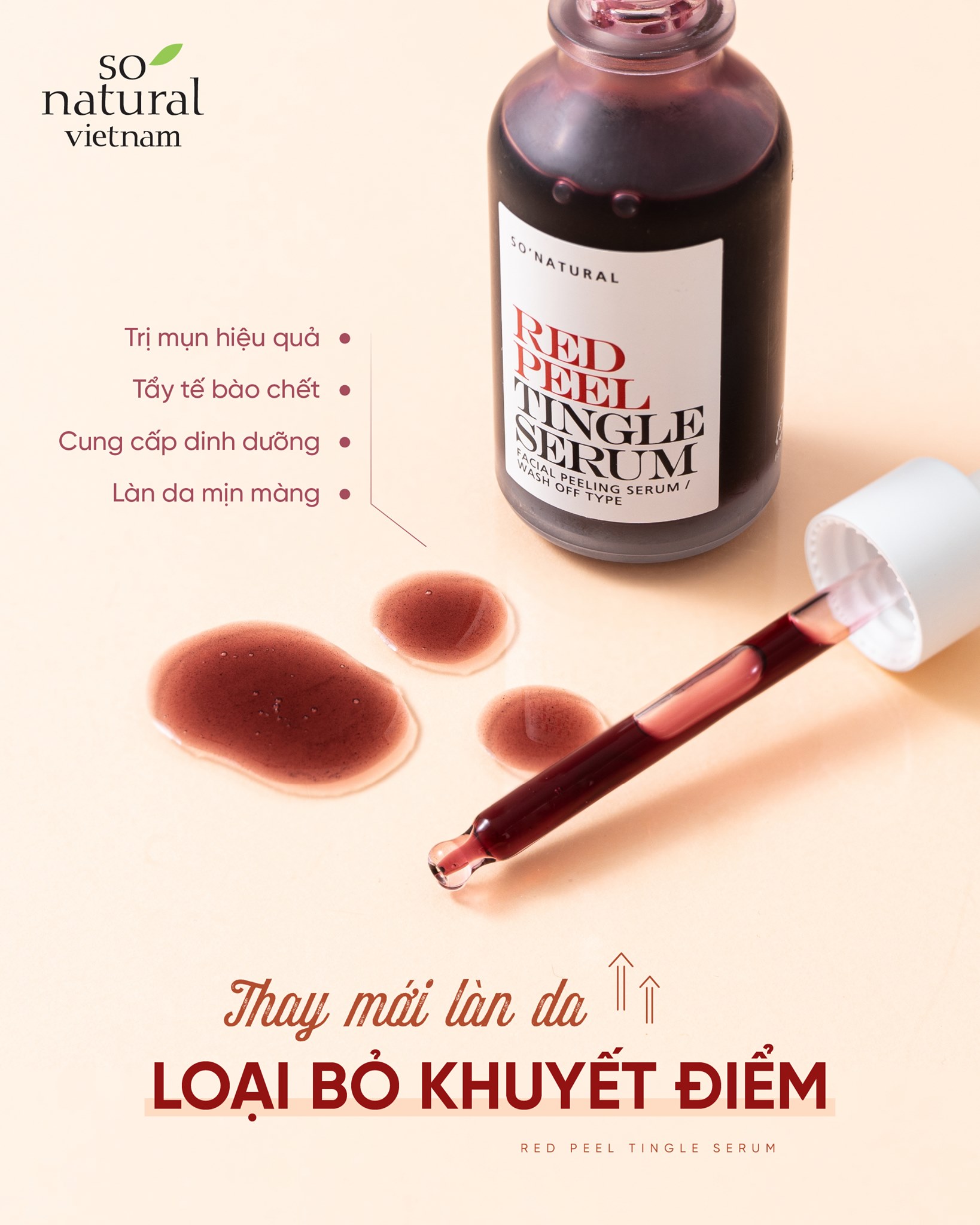[35ml] Tinh Chất Tái Tạo Phục Hồi Da Red Peel Tingle Serum So Natural Hàn Quốc l Nhập Khẩu Chính...