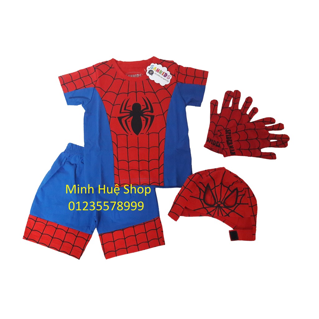 Bộ quần áo người nhện lửng kèm bao tay và mặt nạ