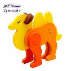 Bộ ghép hình gỗ con lạc đà 3D cho bé